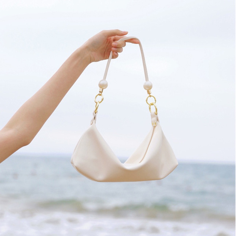 Túi đeo vai/xách tay kích thước lớn phối ngọc trai thời trang cho nữ IELGY