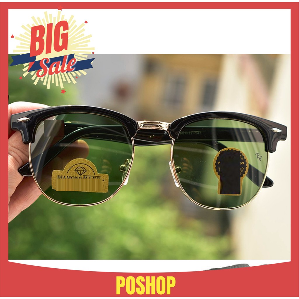 Mắt kính râm nam nữ kính mát CLUBMASTER 3016 UNISEX TRÒNG THUỶ TINH cường lực size nhỏ chống tia uv THỜI TRANG Itaila