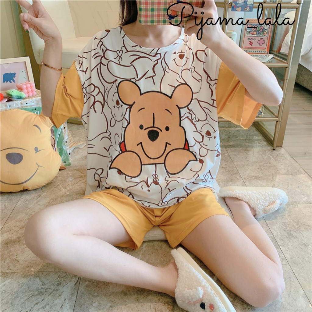 🌹Bộ Ngủ Đẹp 🌹 Bộ Mặc Nhà Nữ Cộc Tay Chất Cotton Siêu Mát Họa Tiết Hình Thú Xinh Xắn Ngộ Nghĩnh 03 | BigBuy360 - bigbuy360.vn