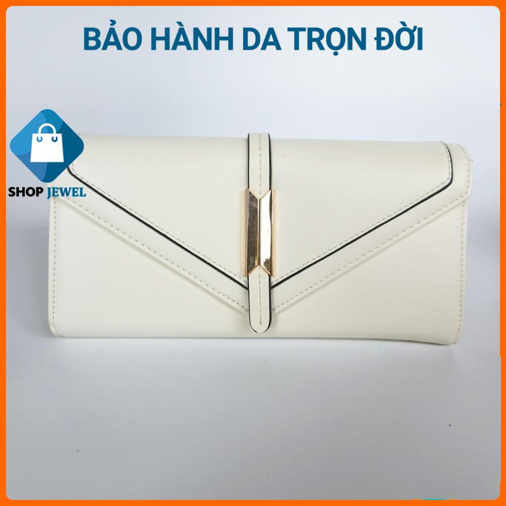 Ví Cầm Tay Nữ, Bóp Nữ Cầm Tay Thanh Lịch 3 Ngăn Phù Hợp Với Quý Cô, Quý Bà - Shop Jewel