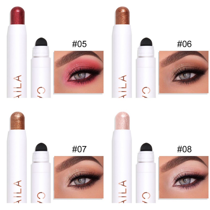 Phấn Mắt Dạng Thỏi Hai Đầu 12 Màu Sắc Tùy Chọn Chống Thấm Nước Lâu Trôi