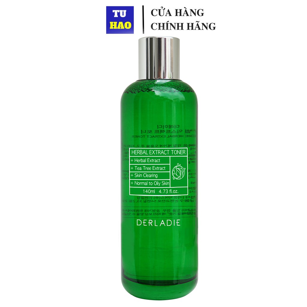 Nước hoa hồng giảm viêm, giảm mụn tràm trà DERLADIE HERBAL EXTRACT 140ml - Từ Hảo