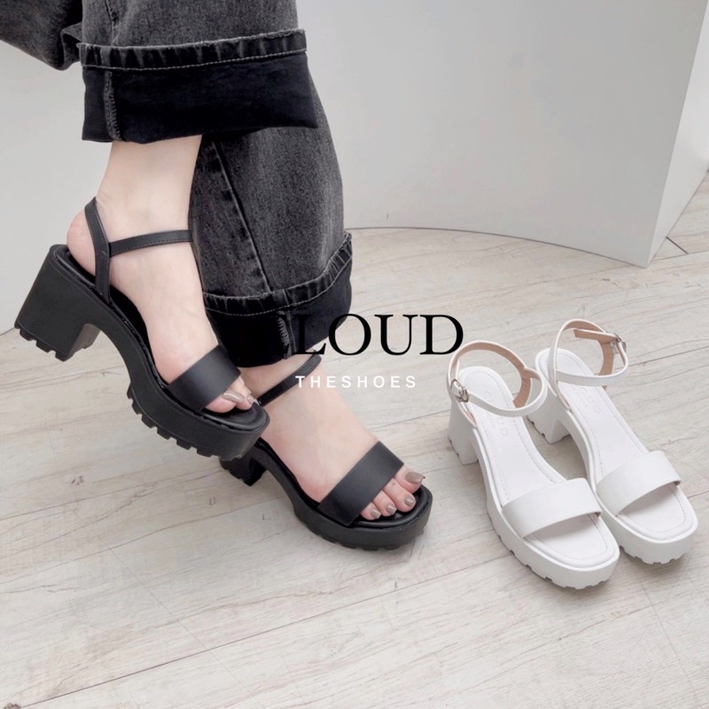 Giày Sandal nữ quai ngang mũi tròn đế bánh mì quai hậu khóa cài – Cloud The Shoes