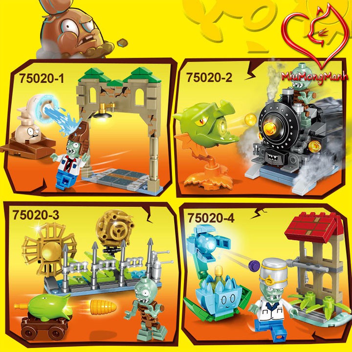 Cuộc Đột Kích Bất Ngờ Plants Vs Zombies Đồ Chơi Lắp Ráp Xếp Hình Lego YG