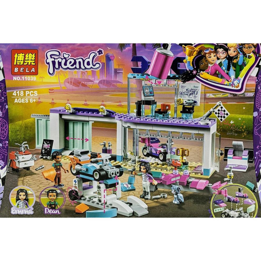 [Khai trương giảm giá] Bộ Lego FRIEND 418 Miếng- Lắp ráp cửa hàng sữa chữa xe ô tô