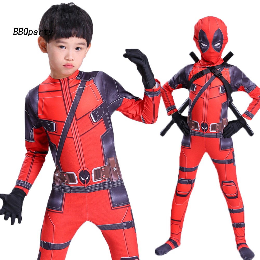 Bộ đồ hóa trang nhân vật siêu anh hùng Deadpool đáng yêu cho bé trai