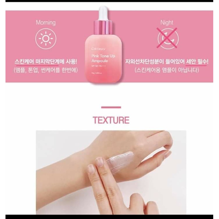 TINH CHẤT DƯỠNG TRẮNG CĂNG BÓNG , CHỐNG NẮNG,NÂNG TONE DA CELLAPY PINK TONE UP AMPOULE TỪ HÀN QUỐC | BigBuy360 - bigbuy360.vn