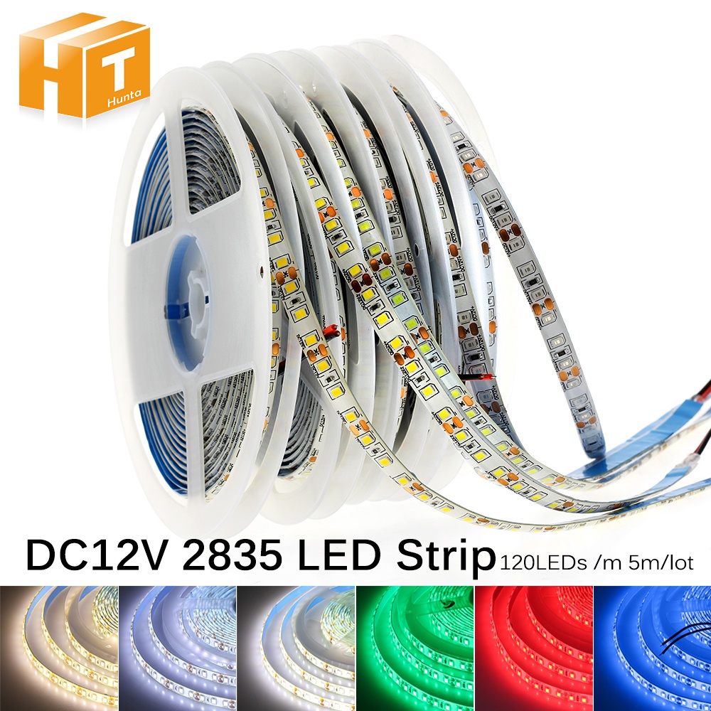 5M Led Strip Light 2835 Smd Flexible Light Strip 12V Waterproof Diode Tape  Warm White Cold White Blue Green Red Ice Blue Pink | Shopee Việt Nam