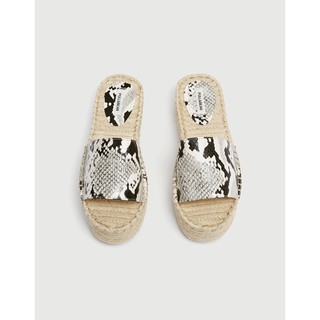 Guốc đế xuồng họa tiết da động vật Pull&bear authentic