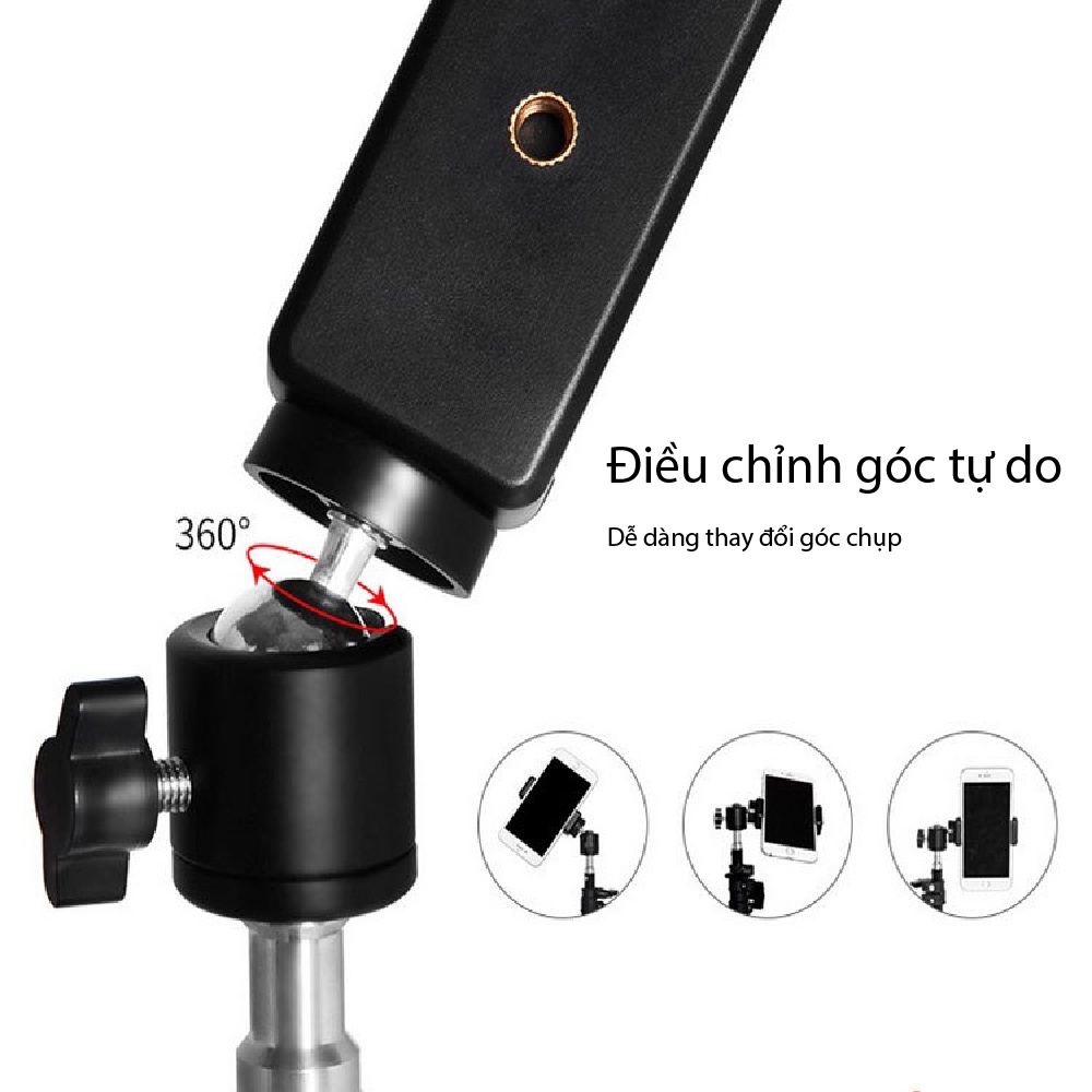 Giá đỡ điện thoại chụp ảnh, Tripod livestream kèm kẹp điện thoại