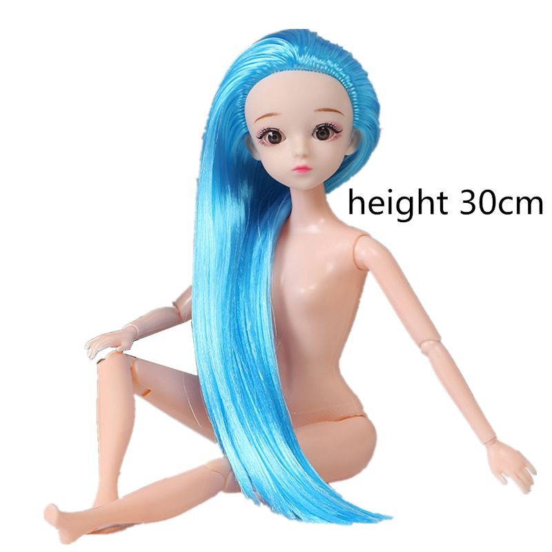 Đồ chơi búp bê công chúa BJD 1/6 30cm mắt 3D bằng nhựa dùng để trang điểm tự làm dành cho bé gái