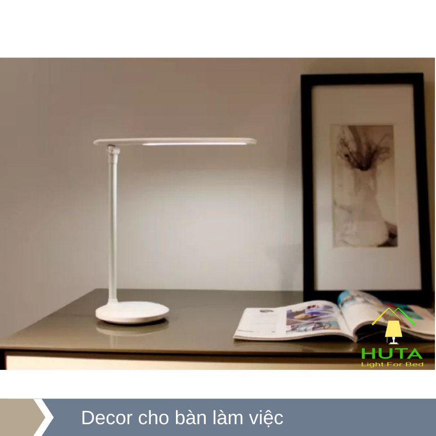 Đèn Bàn Làm Việc Cao Cấp, Tăng Giảm Ánh Sáng, Màu Sắc, Led Tiết Kiệm, Pin Sạc Tích Điện, Dùng Làm Đèn Học - HUTA LV2