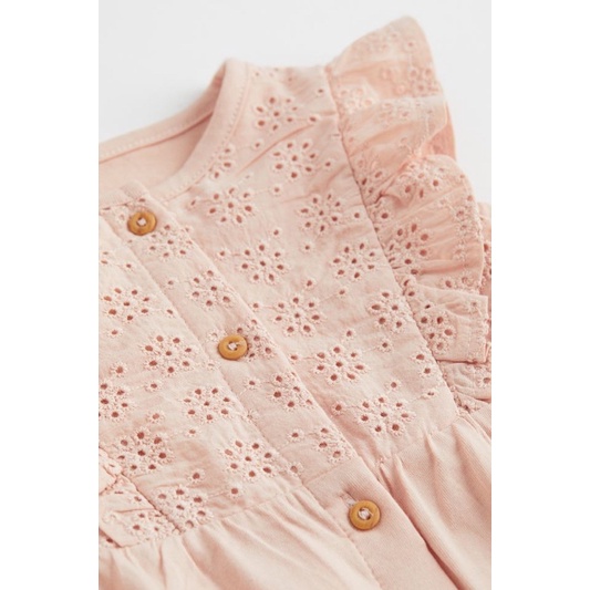 Romper cotton bèo cao cấp bé gái