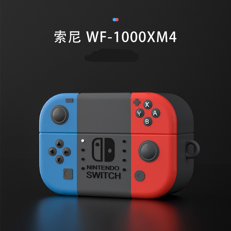 Ốp Silicon cho Sony WF-1000XM4 hình Nintendo Switch kèm móc treo