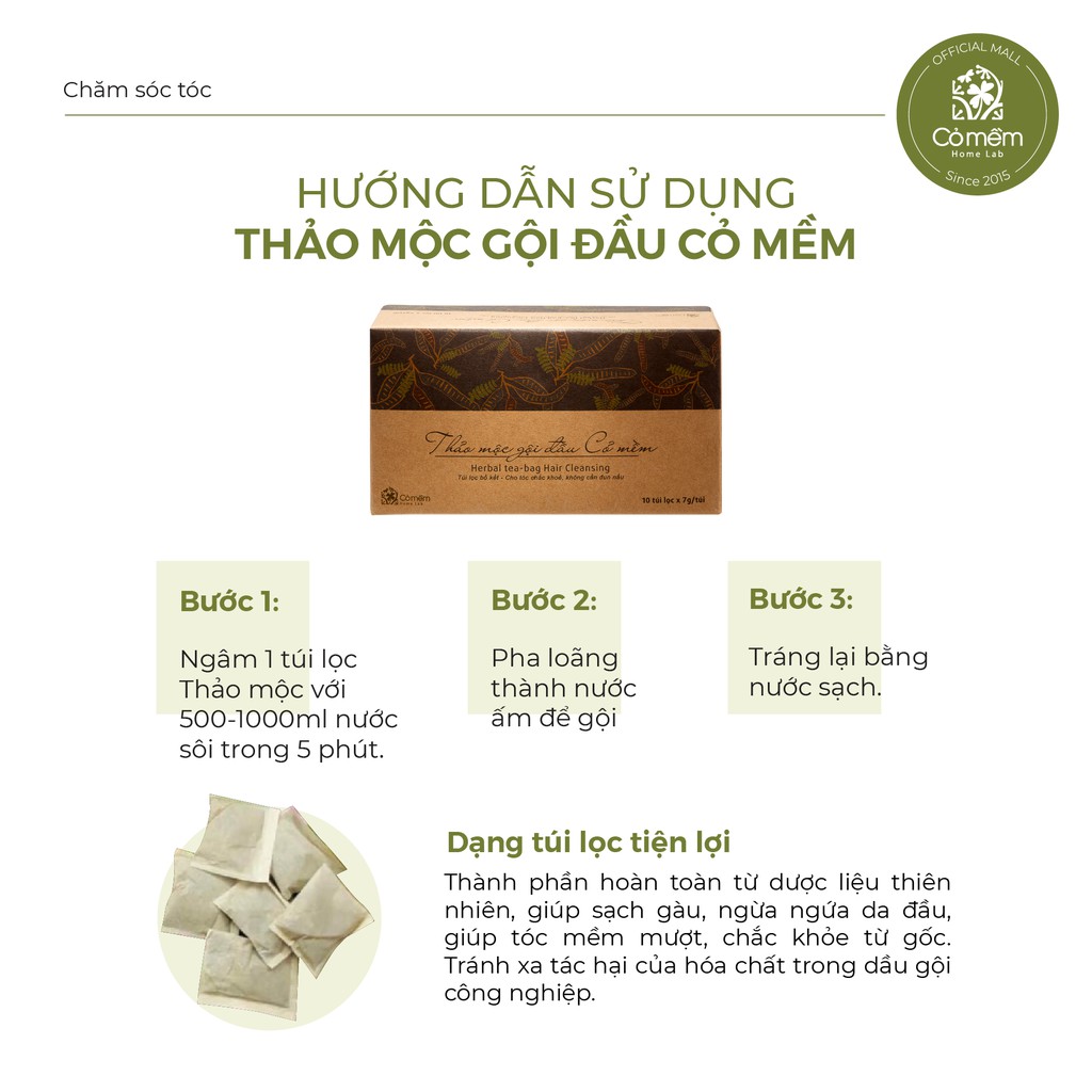 ( Bb221 ) Combo Thảo Mộc Gội Đầu Cỏ Mềm ( Linhnam_SPA )