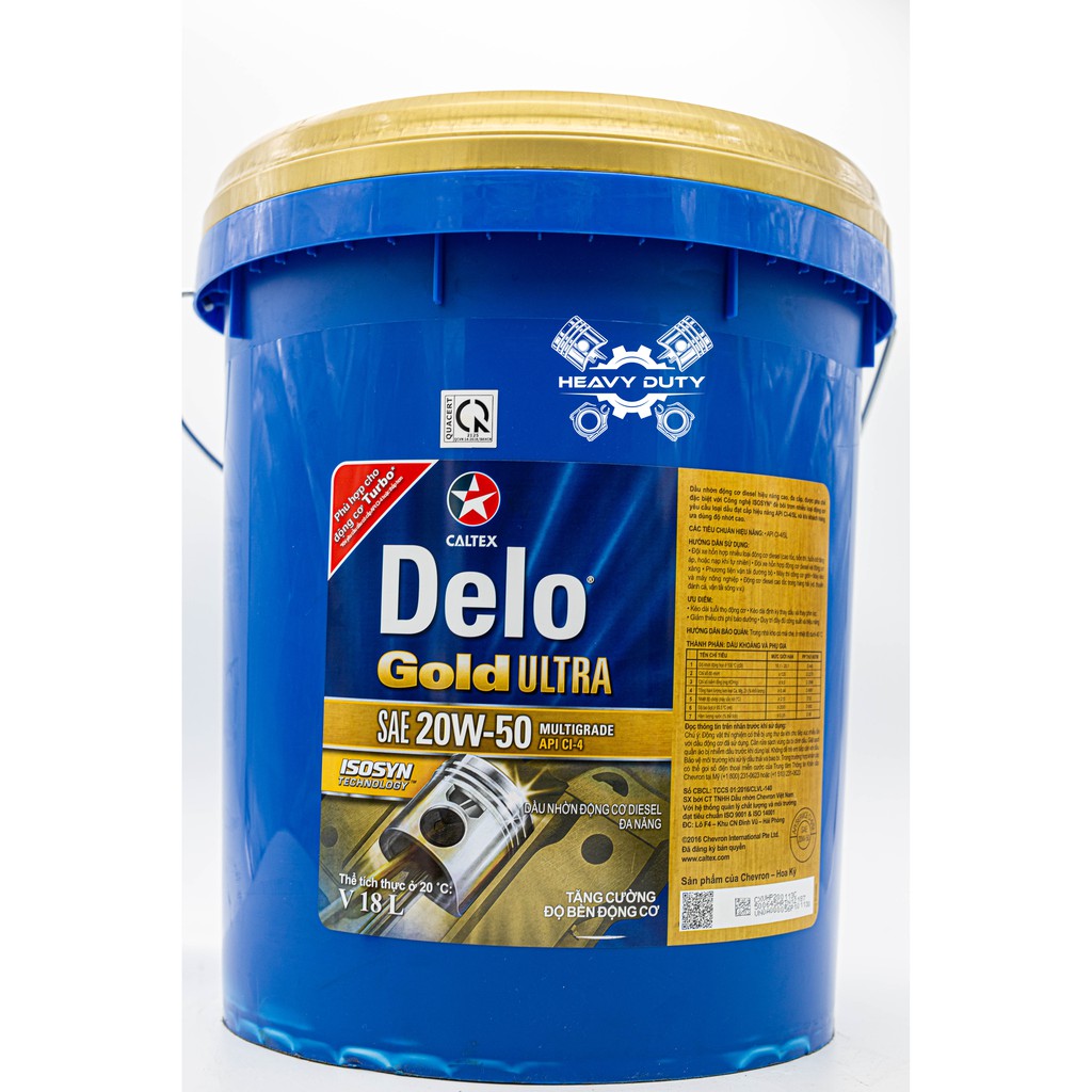 Nhớt Oto Máy Dầu Delo Gold Ultra 20W-50 API CI-4