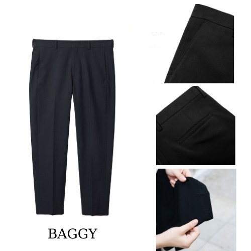Quần tây nam dáng baggy  QUẦN BAGGY  màu trơn chất vải co giãn cao cấp AZ - Shop