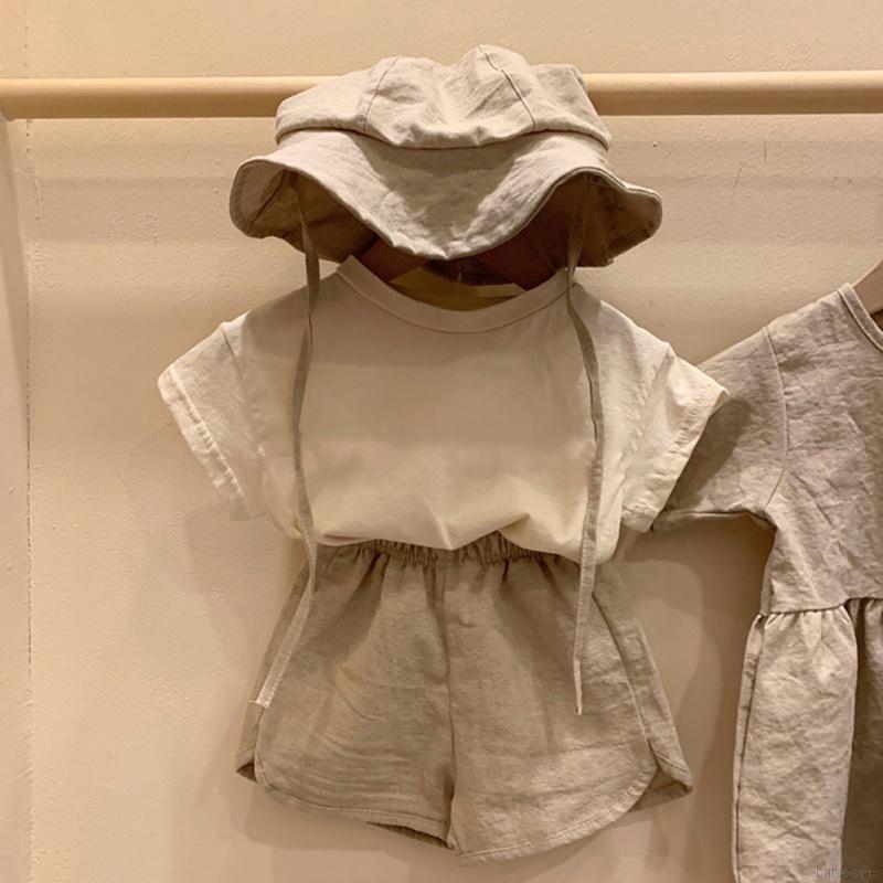 Áo thun cotton tay ngắn cho bé trai mùa hè+Quần đùi