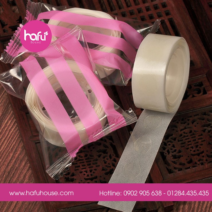 CUỘN KEO DÁN BONG BÓNG 2 MẶT CHUYÊN DỤNG 100 MIẾNG HAFU HOUSE