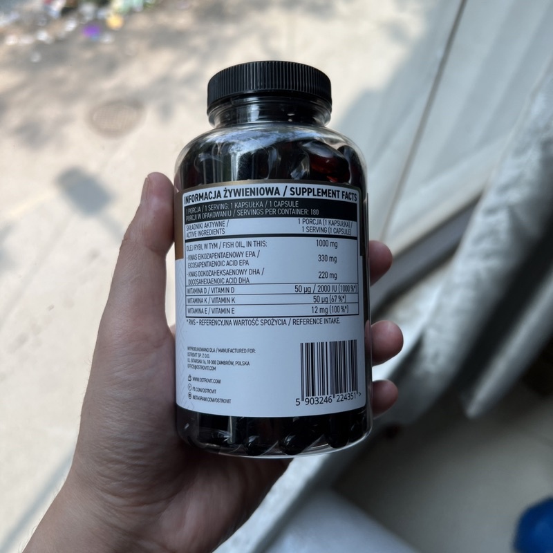 Viên Dầu Cá OstroVit Omega 3 D3 + K2 - Mọi Dưỡng Chất Cho 1 Cơ Thể Khỏe Mạnh