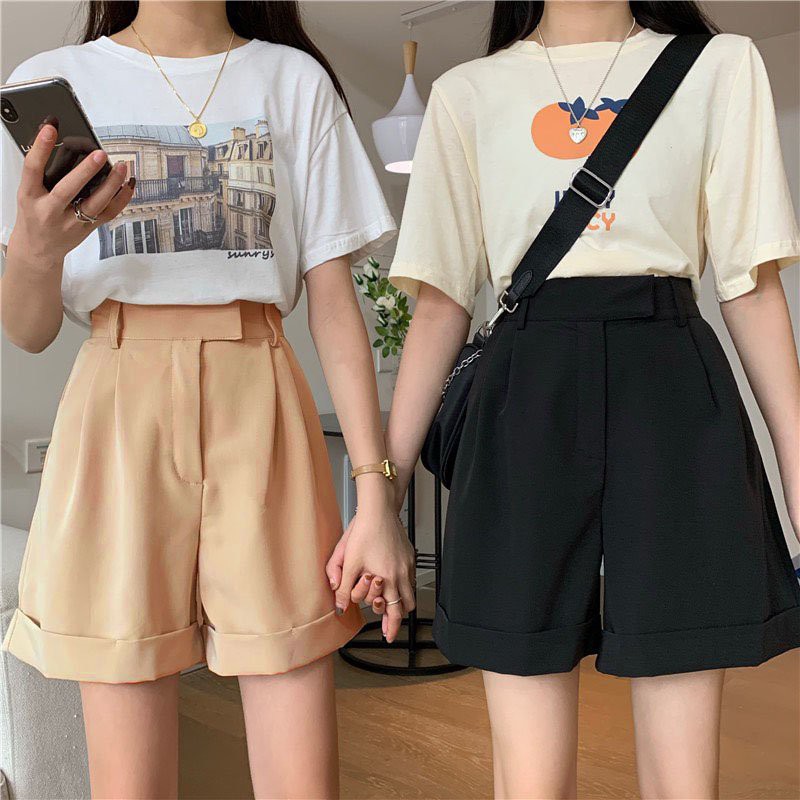 Quần Shorts Phối Lưng Chun Phong Cách Hàn Quốc | WebRaoVat - webraovat.net.vn