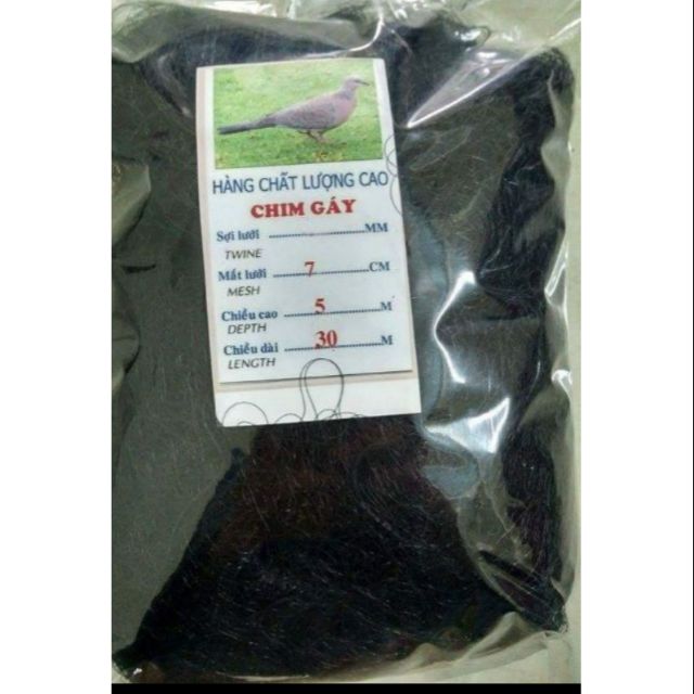 Lưới bẫy chim cu gáy dài 20m cao 5m