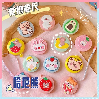 🍓Gấu Hani🍓Ins Mini Băng Đo Băng Hoạt Hình Dễ Thương Băng Đo Di Động Thước Đo Eo Di Động Đo Chiều Cao Di Động Đo Quần Áo Thước Mềm