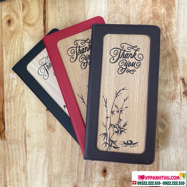 BÌA TAP KẸP BILL TÍNH TIỀN GỖ