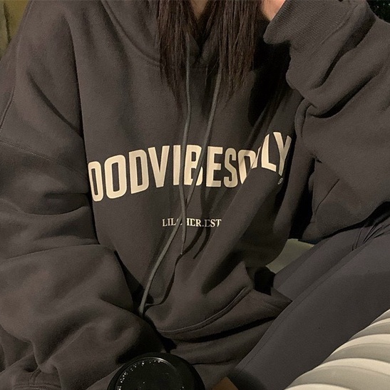 Áo Khoác Hoodie Unisex Nam Nữ GOODVIBESONLY Form Rộng Ulzzang