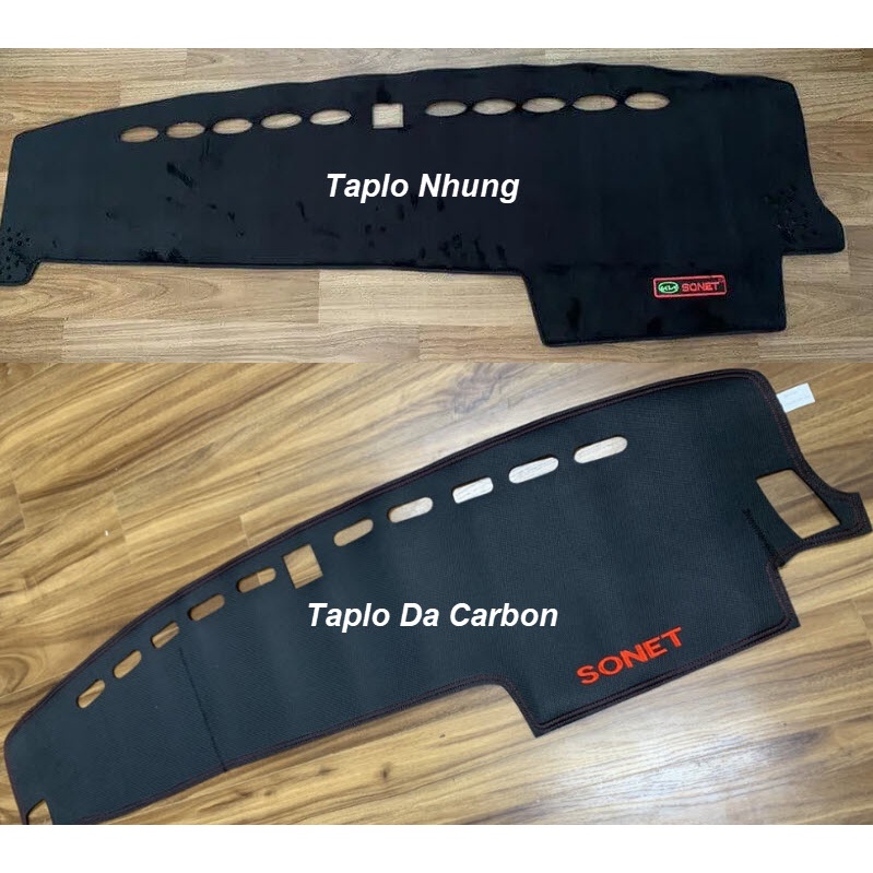 Sonet, Thảm taplo KIA SONET bằng nhung 3 lớp hoặc Da Cacbon