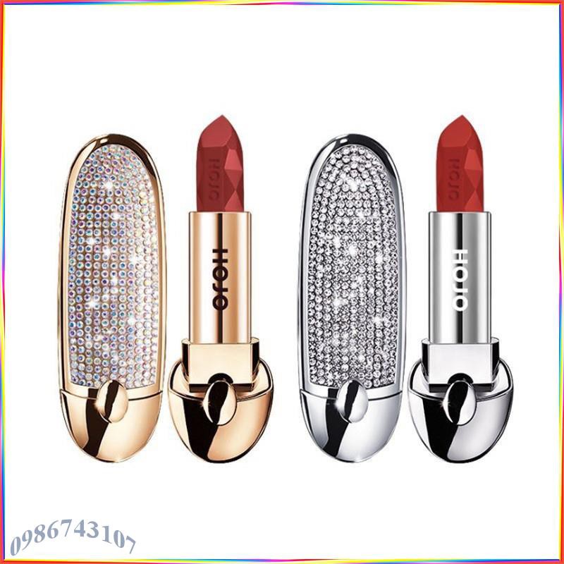 Son lì HOJO Princess đính hạt lấp lánh kèm gương sang chảnh AP99 | BigBuy360 - bigbuy360.vn