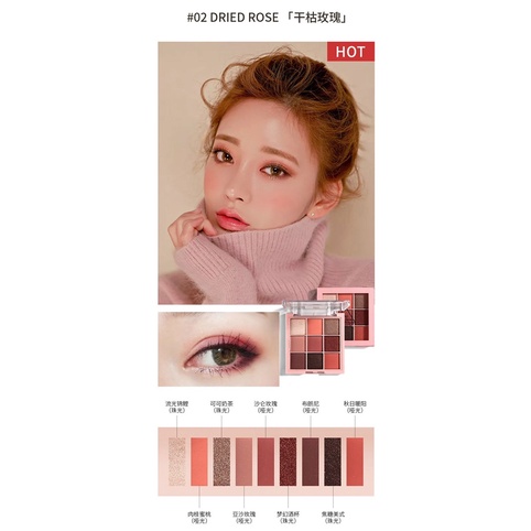 Bảng Phấn Mắt 9 Ô VUÔNG NUDE 3048 LAMEILA Nhũ Mắt eye shadows đủ tông kim tuyến lì lâu trôi mềm mịn chuẩn màu MÙI STORE