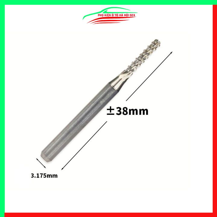 Mũi phay ngón CNC kích thước tùy chọn từ 1.2mm đến 3mm