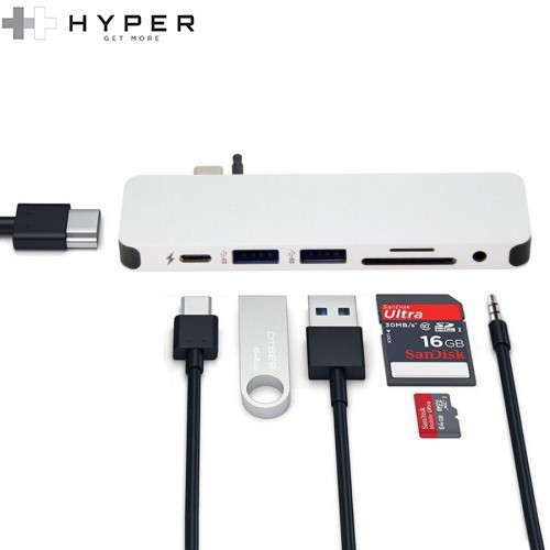 Cổng Chuyển Hyperdrive Solo 7 in 1 Usb-C Cho Macbook,PC,Devices Chính Hãng