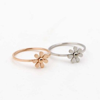 Nhẫn Nữ Hoa Cúc Nhỏ Xinh Titan Ko Đen Ko Ngứa An Toàn Cho Sức Khỏe Bilyshop TT 1912