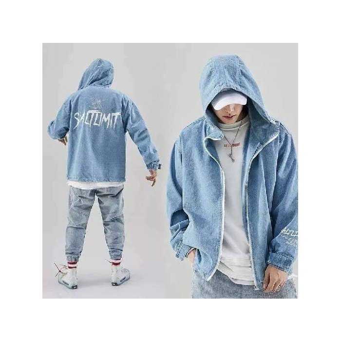 Áo khoác jean nữ unisex mũ jean dây kéo đồng chống rỉ cao cấp form rộng có túi trong đẹp đủ màu BB Jeans