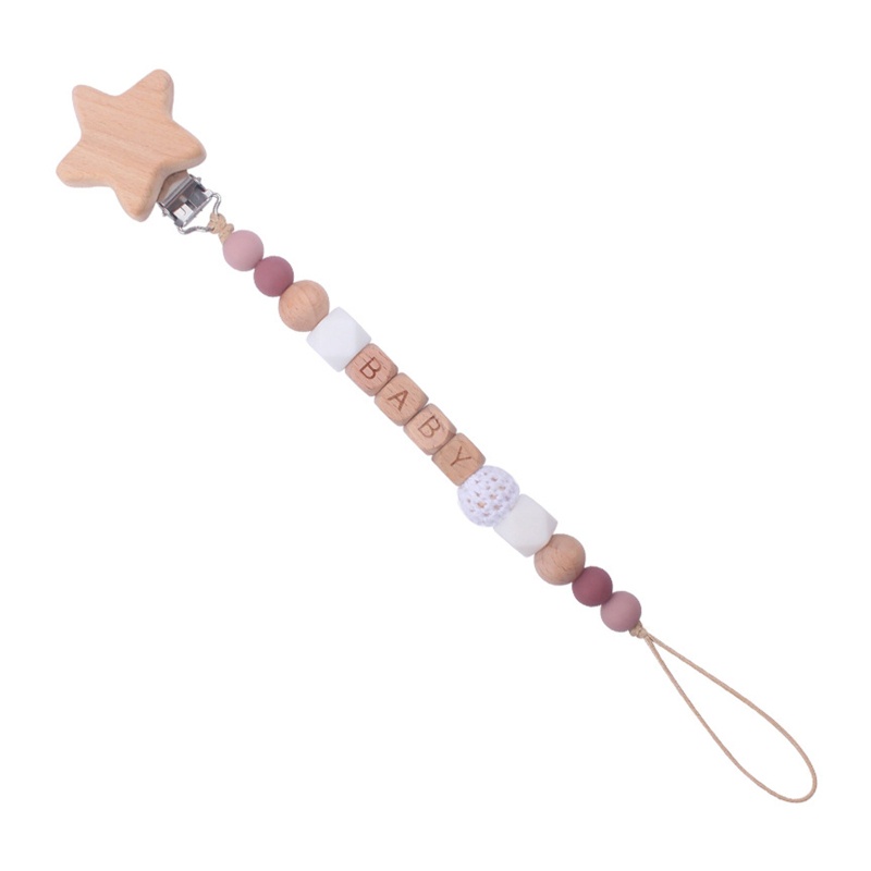 Đồ Chơi Kẹp Paci Bằng Silicone Mềm Mại Cho Bé Mọc Răng