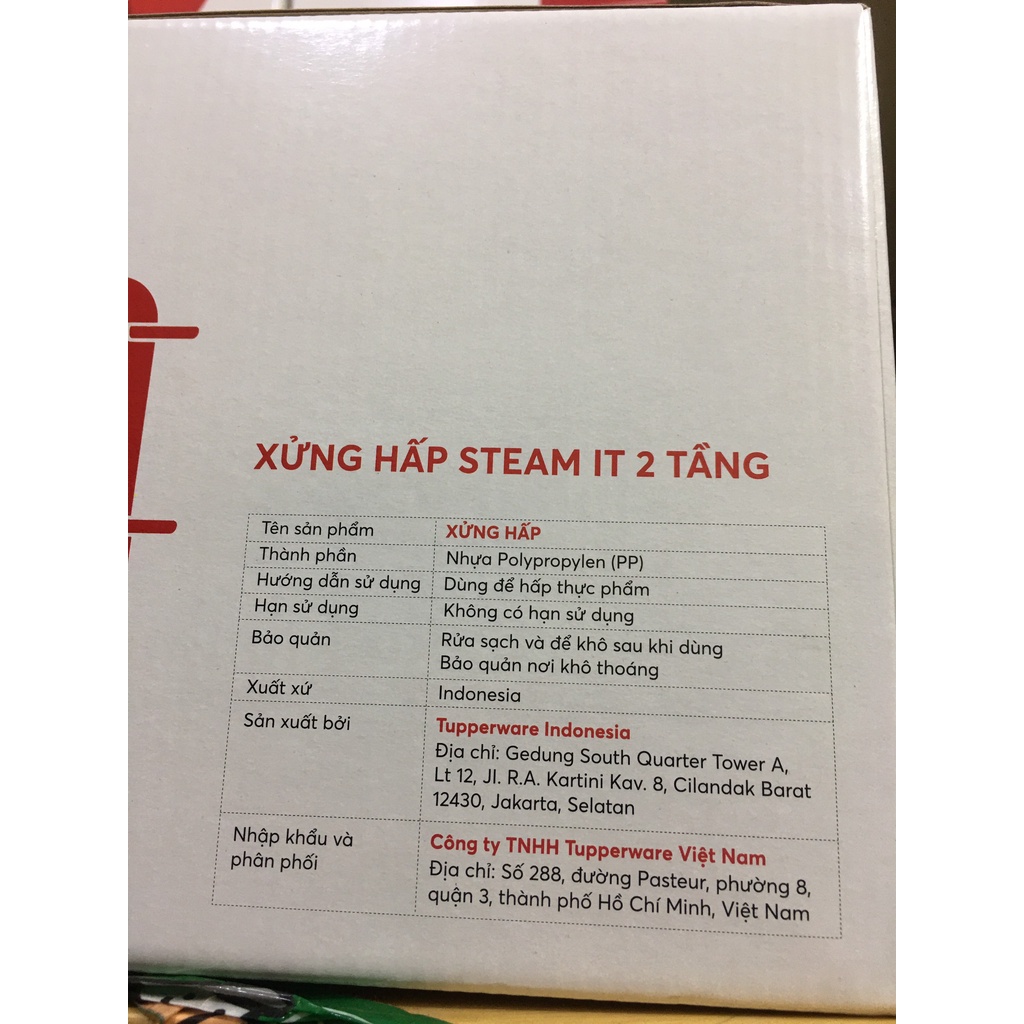 Shop Bố Ken Xửng Hấp Steam It 2 Tầng [ CHÍNH HÃNG TUPPERWARE]