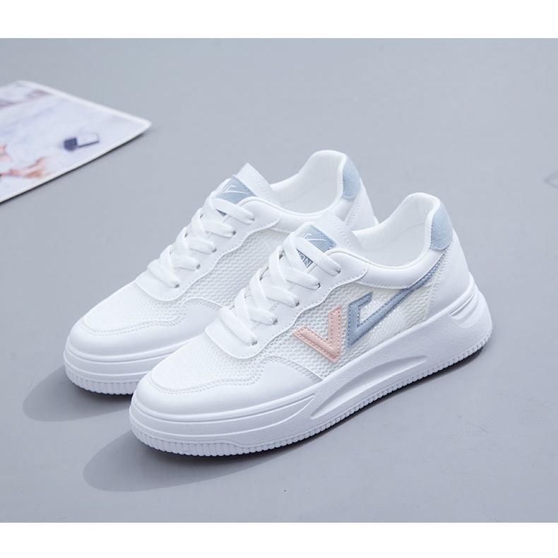 Giày sneaker phối lưới thoáng khí thời trang thích hợp cho nữ