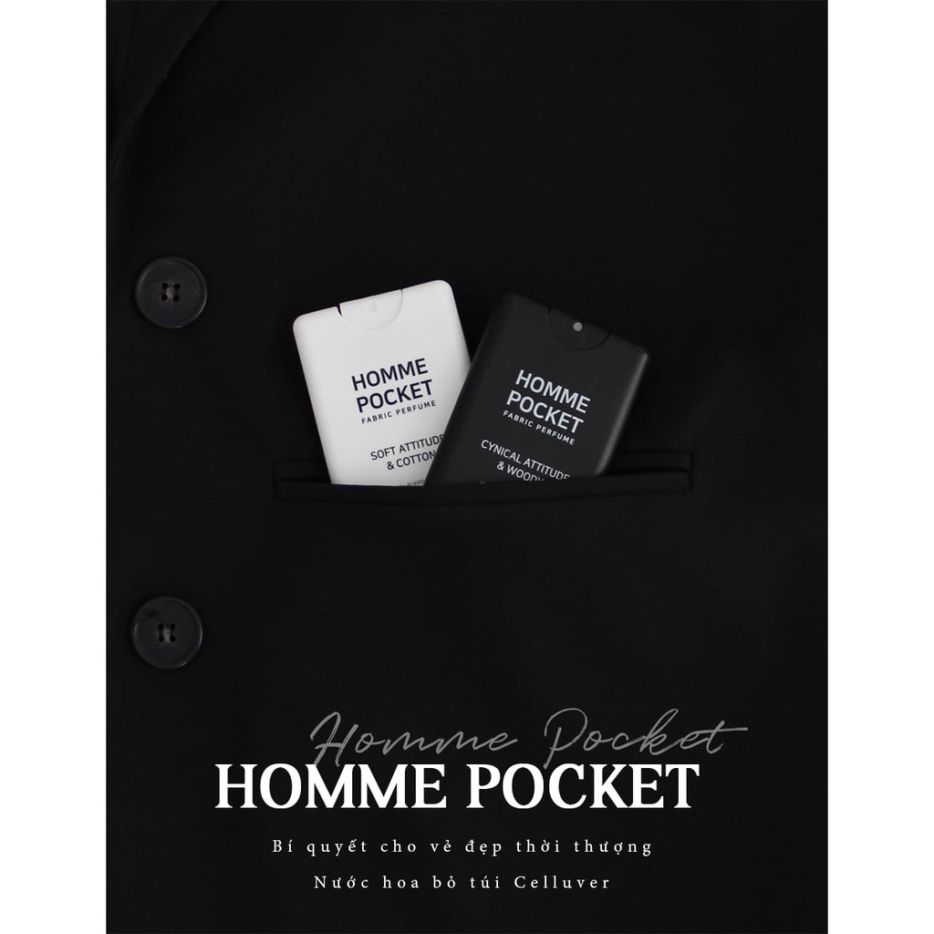 NƯỚC HOA VẢI/CELLUVER HOMME POCKET CHÍNH HÃNG 20ML | BigBuy360 - bigbuy360.vn