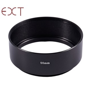 Loa Che Nắng 55mm Bằng Kim Loại Màu Đen Cho Máy Ảnh