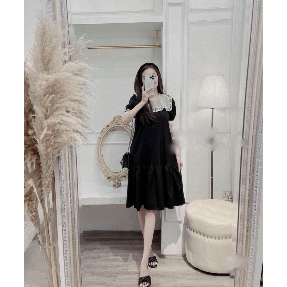 Shop Bầu Xinh Váy đầm bầu bầu cao cấp mùa hè công sở và đi chơi thời trang thiết kế chất đũi hàn - HT-KidsMomy Cam Kết U