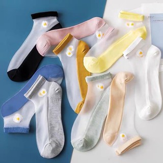Tất Nữ/ Vớ Nữ Lưới Mỏng Hoa Cúc Dễ Thương