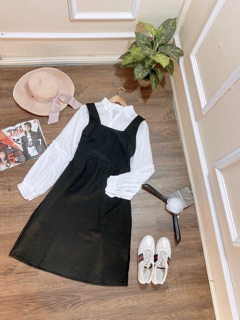 Set yếm 2 món mix áo sơmi siêu hot
