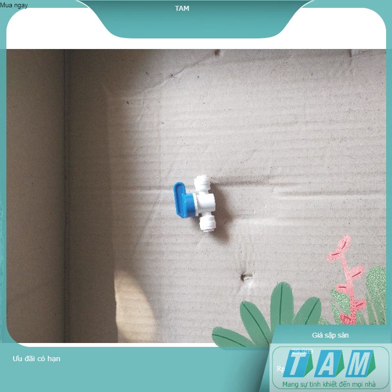 Khoá nước dành cho dây phi 6 máy lọc nước RO