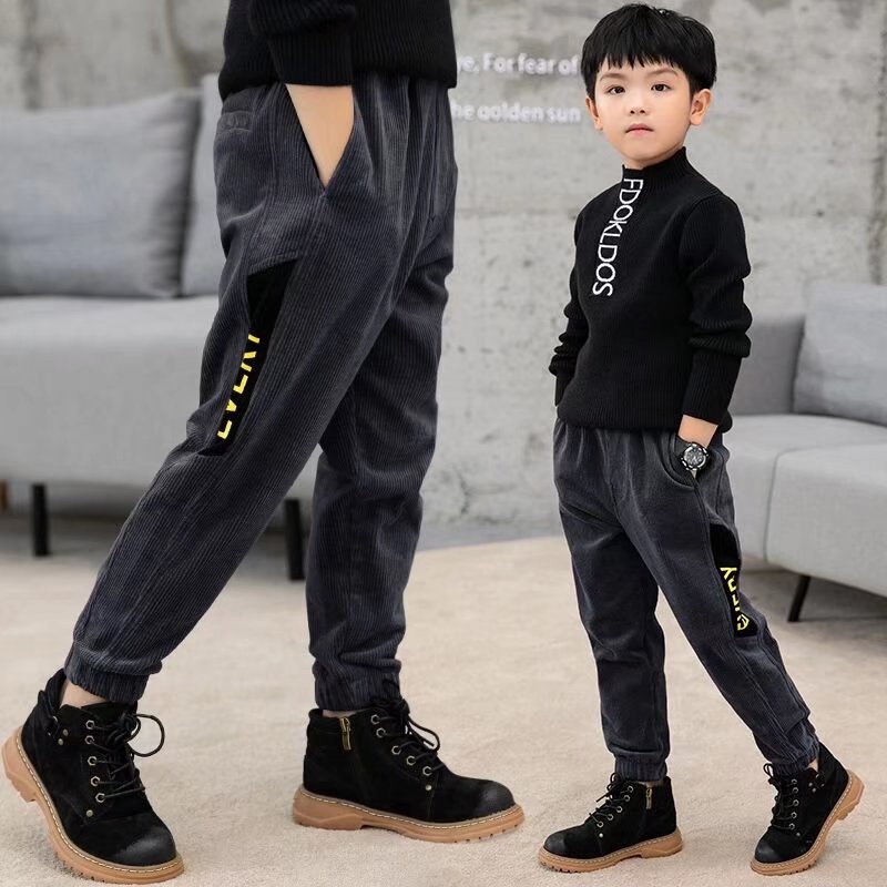 Quần Nhung Thiết Kế Mới Kiểu Dáng Đơn Giản Thời Trang Mùa Xuân Thu Dành Cho Bé Trai