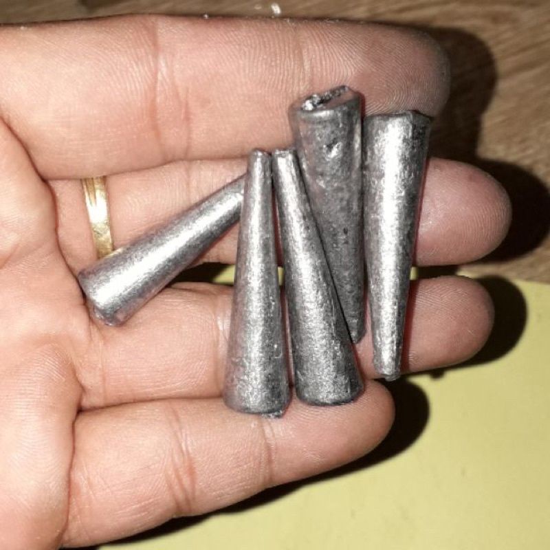 Chì Câu Cá Hình nón Xuyên Tâm ,Chì Đẹp Đủ size 5g đến 200g