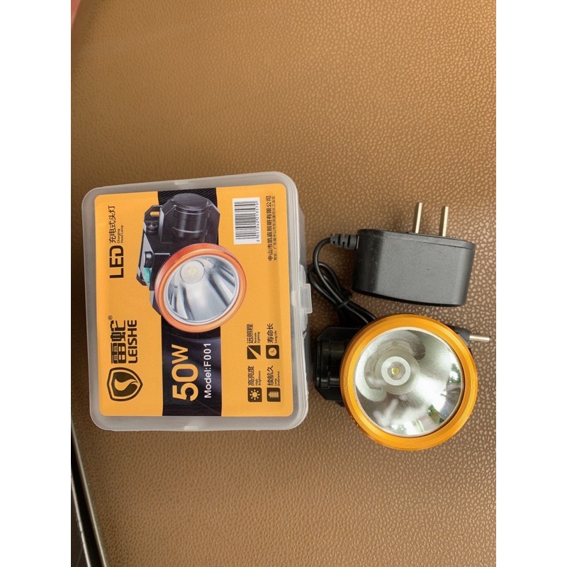 Đèn Pin Đội Đầu Siêu Sáng 50W Kèm Sạc Và Dây Đeo ( ảnh thật &amp; video )