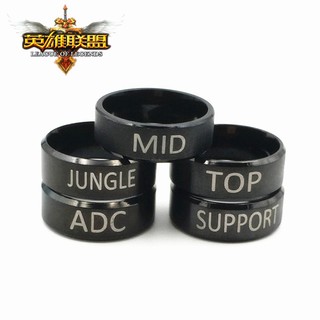 Lol Ring League Of Legend Nhẫn thép không gỉ dành cho người hâm mộ Trang sức chất lượng cao