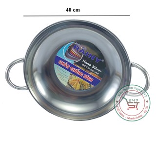 Chảo inox chống dính 2 quai Rainy 40 cm